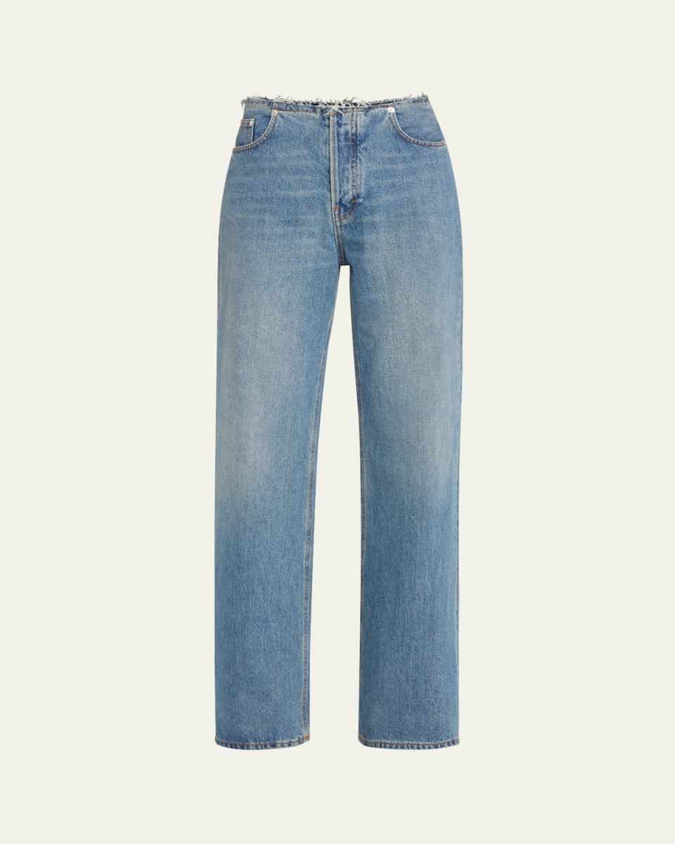 Korea Raw Waistband Jeans